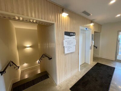 <b>Elevator lobby panels and moldings, Vettä Nordic Spa, Ontario</b>